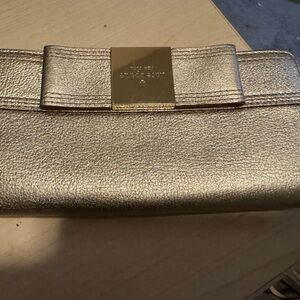 Kate Spade Gold Metallic Clutch
